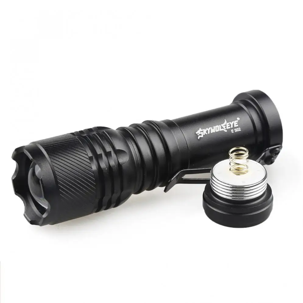 SKYWOLFEYE E502 800LM Q5 LED Light 3 Modes Flash Waterproof Torch Lamp Zoomable