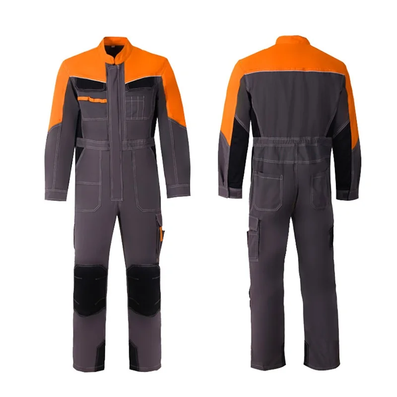 Mens Work Clothing Coverall Summer Breathable Long Sleeve Worker Overalls Durable Factory Worker Jumpsuits Auto Repair Uniforms