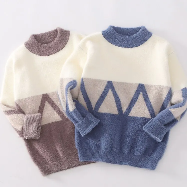 Children Autumn Winter Clothing Boys Knitting Sweater Pullovers Big Kids Warm Long Sleeve Top Coat 5 6 10 11 12 13 14 15 16 Year