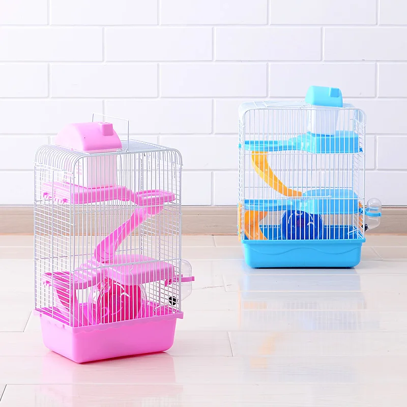 

Luxury Three Layer Hamster Cage Pet House Portable Small Pets House Chinchilla Hamster House Cage Pet House(Light Blue)