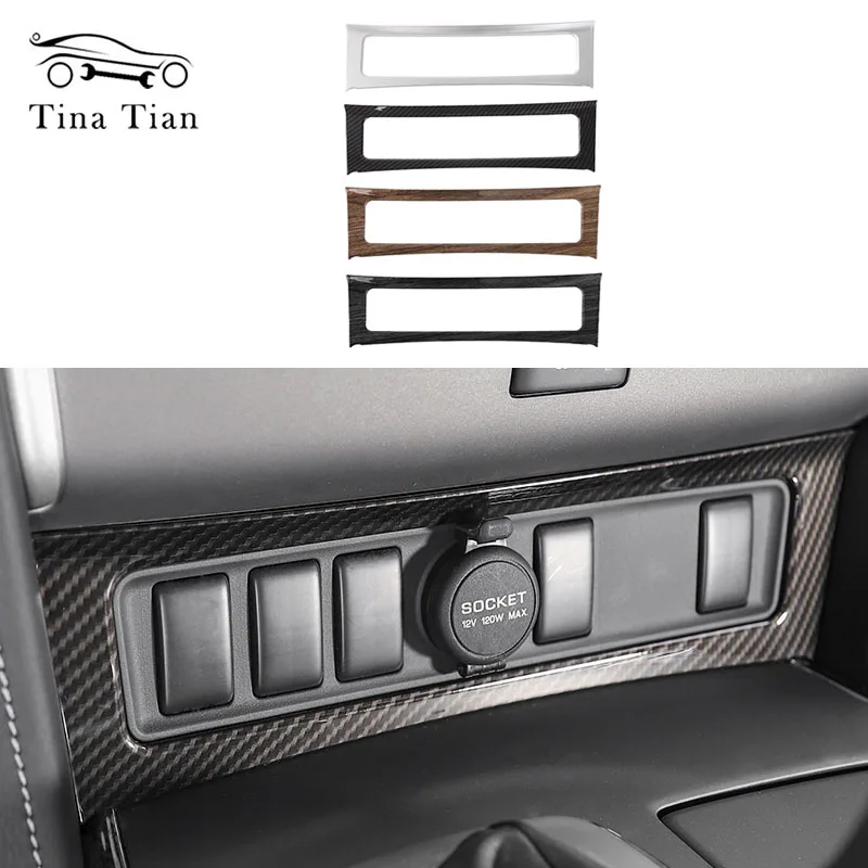 For Nissan Patrol Y62 20172018 2019 2020 Accessories Carbon Fiber Color Interior Cigarette Lighter Button Panle Decorative Cove