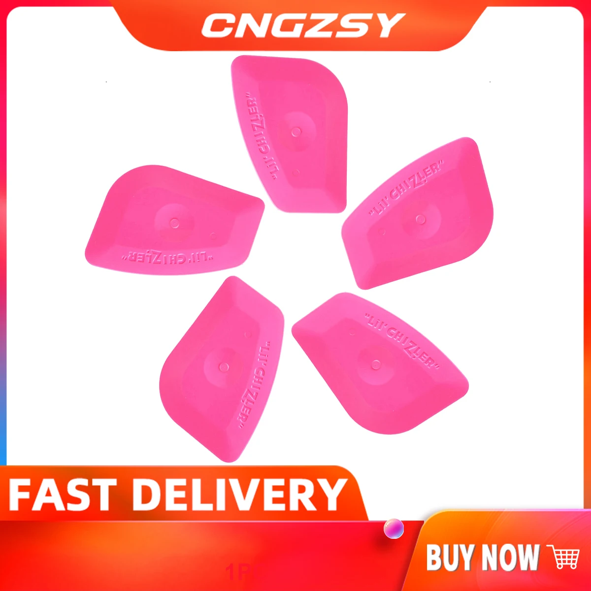 CNGZSY 5pcs Window Clean Squeegee Mini Pink Car Protection Film Wrapping Stickers Vinyl Install Scraper Multi Hand Tools 5A25