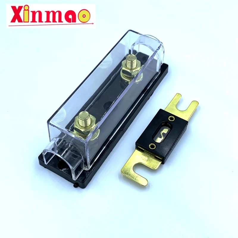 1Set ANL-H ANL-B Transparent Car Fuse Box ANL Fuse Holder Distribution in line 0 4 8 GA Positive With ANL Fuse Fusible 100A 200A