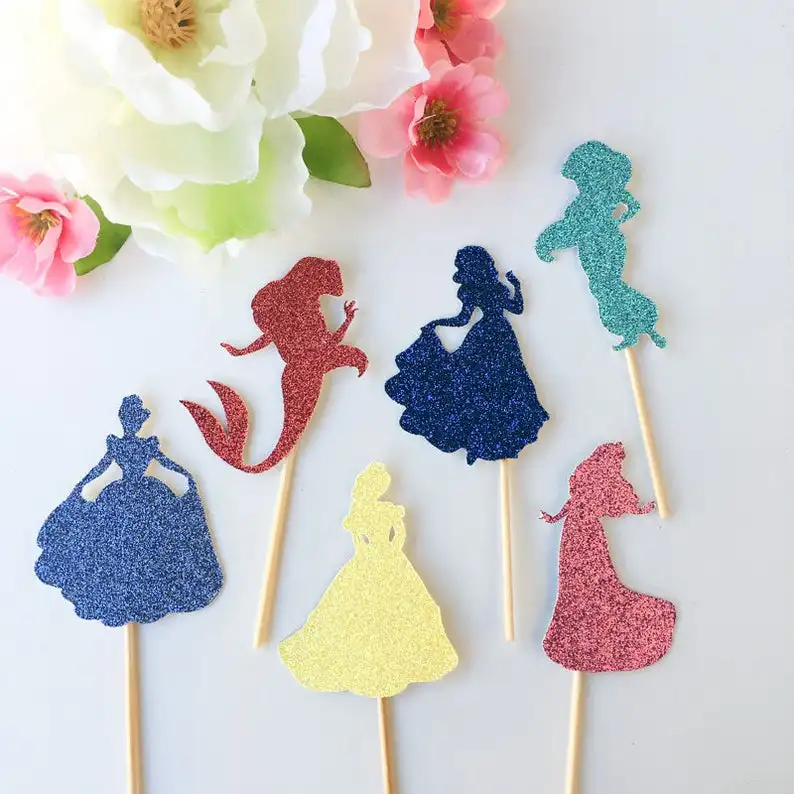 personalise Princess cake topper party decor | Princess party | princess cake topper centerpiece | Castle topper onepiece