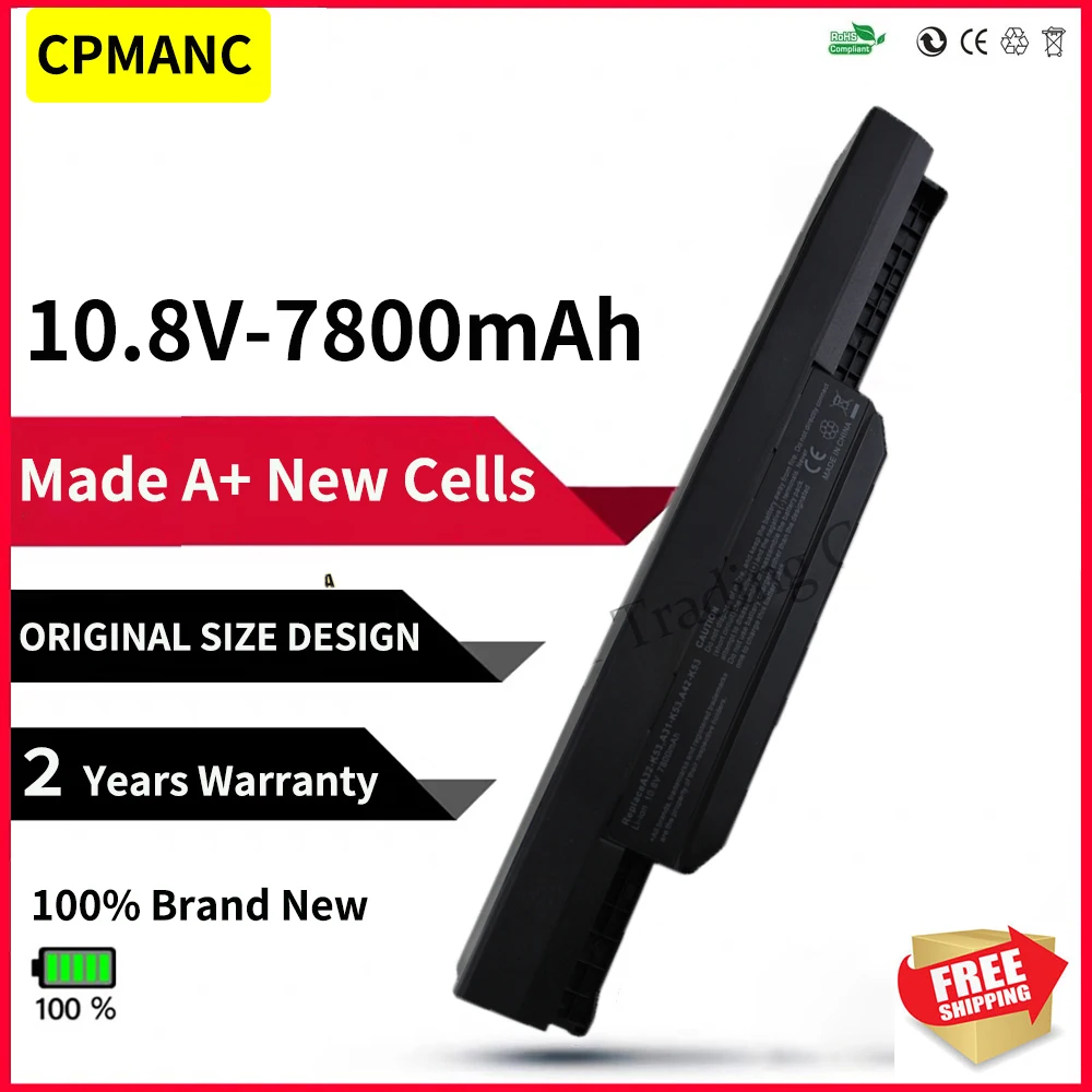 CPMANC 7800mAh Da Bateria Do Portátil para ASUS K53 K53E X54C X53S X53 K53S X53E A32-k53 A42-k53 K43jc K43jm K43js K43jy K43s