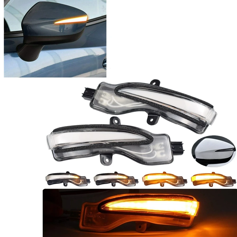 

For Mazda CX-3 2016-2018 LED Dynamic Turn Signal Light Car Side Rear View Mirror Cover Indicator Reverse Lamp Warm Backup Bulb