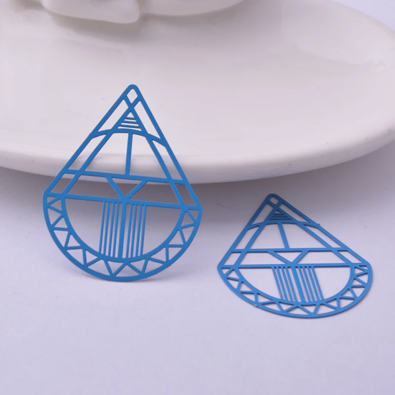 30 Stück AB6209 27*35mm Dreieck-Anhänger Geometrie-Anhänger DIY Schmuckherstellung – Detail 4