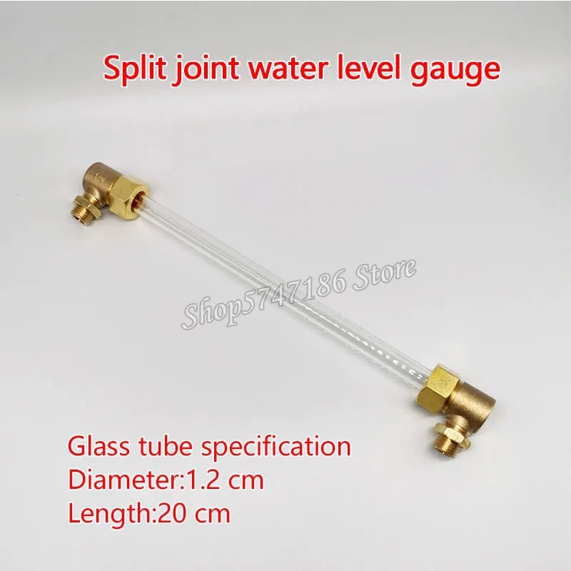 Boiler Liquid Level Gauge Water Level Gauge Copper Joint Glass Tube Boiler High Temperature Water Level Display