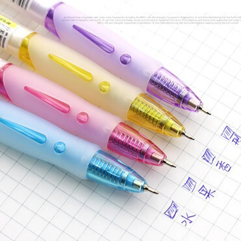 4 pcs Simple Exclamation Mark Grisp Fruit Smell Ball Ballpoint Pen 0.38mm Student Stationery School Office Supply