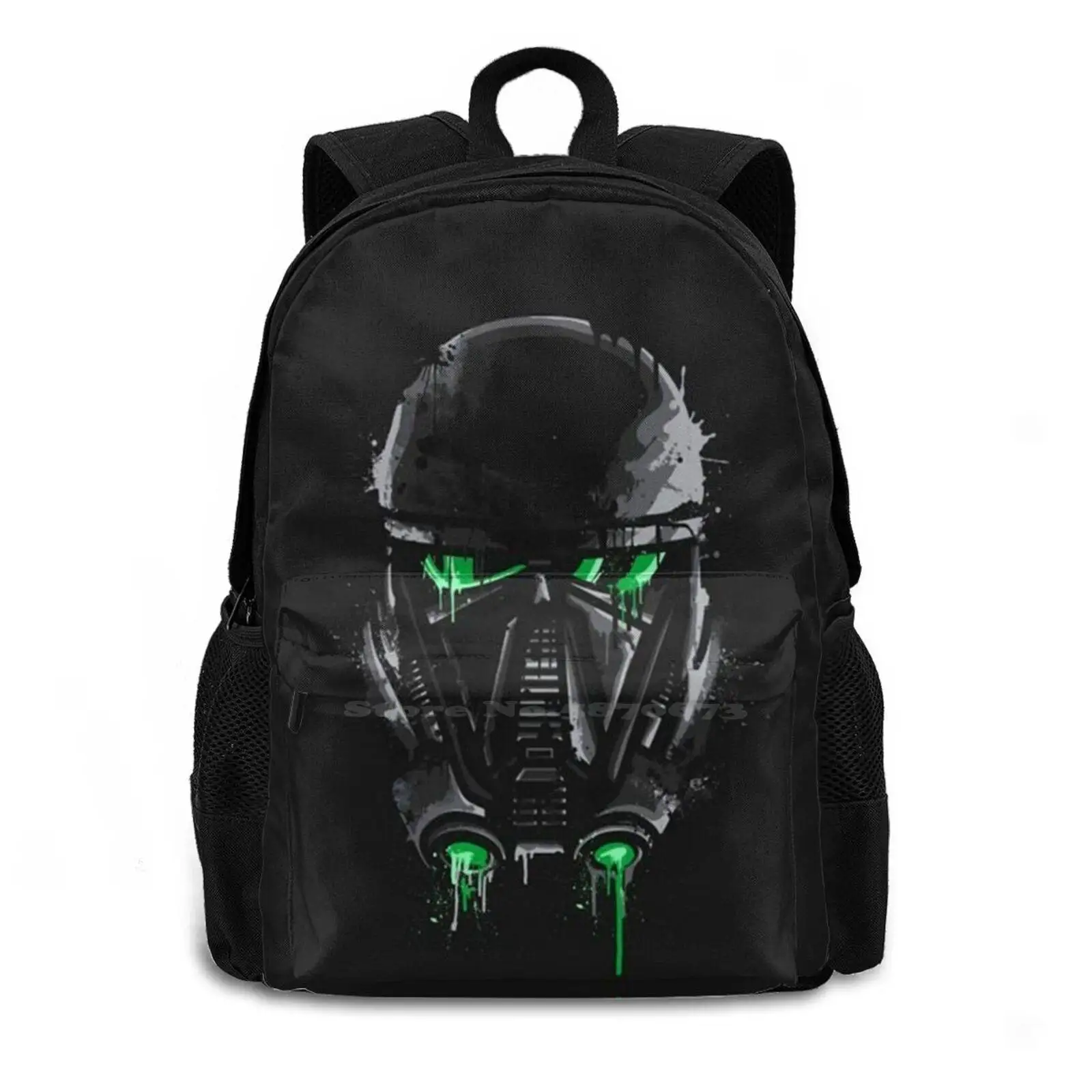 Mask 489D Print Design Backpack Student Bag War Star