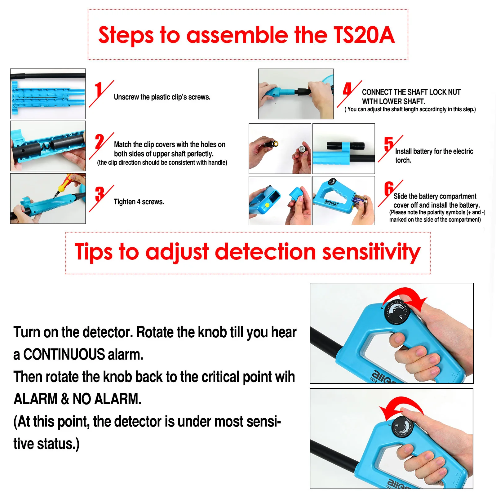 Handheld Underground Metal Detector Coins/Keys/Metallic Huter Sensitive Search Treasure Hunter for Kids/Starters All-sun TS20A