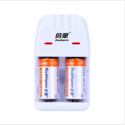 2PCS High quality 3V CR123A  rechargeable battery 450mAh lithium ion rechargeable battery + Cr2/CR123A universal smart charger