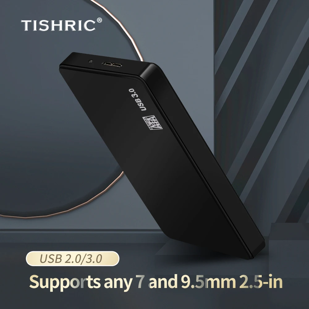 TISHRIC-외장 하드 드라이브 Hdd 케이스, 하드 디스크 케이스 Hdd 인클로저 박스 2.5 SATA USB 3.0 어댑터 HD 외장 HDD 박스