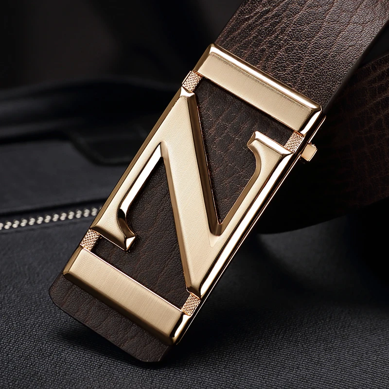 

Z letter men belt luxury famous brand Casual Coffe strap for male genuine leather designer Waist Strap Cowskin fashion Waistband