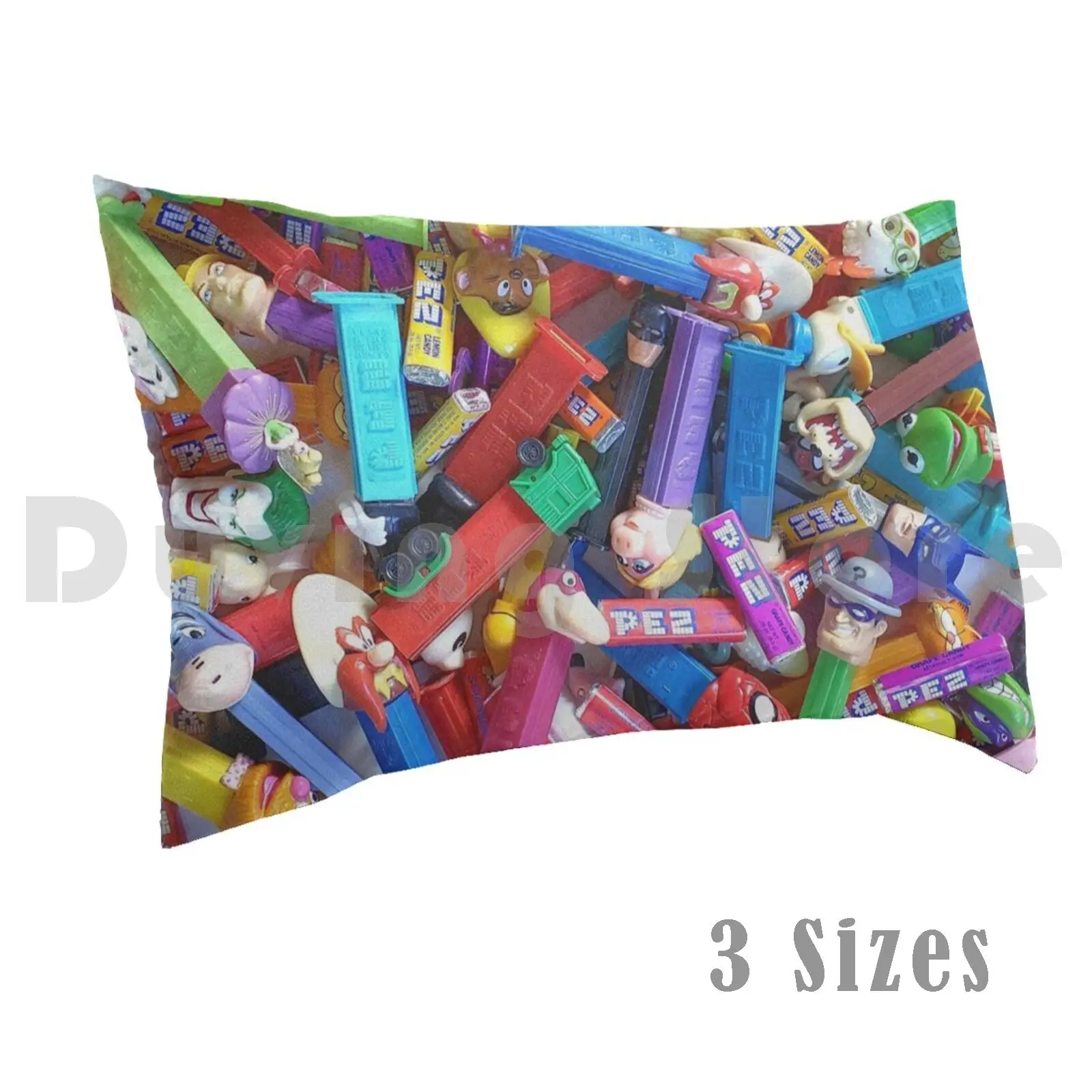 Pez Collector Pillow case Vintage Old School Road Trip Munchies Fun Food Whimsybop Candy Pez