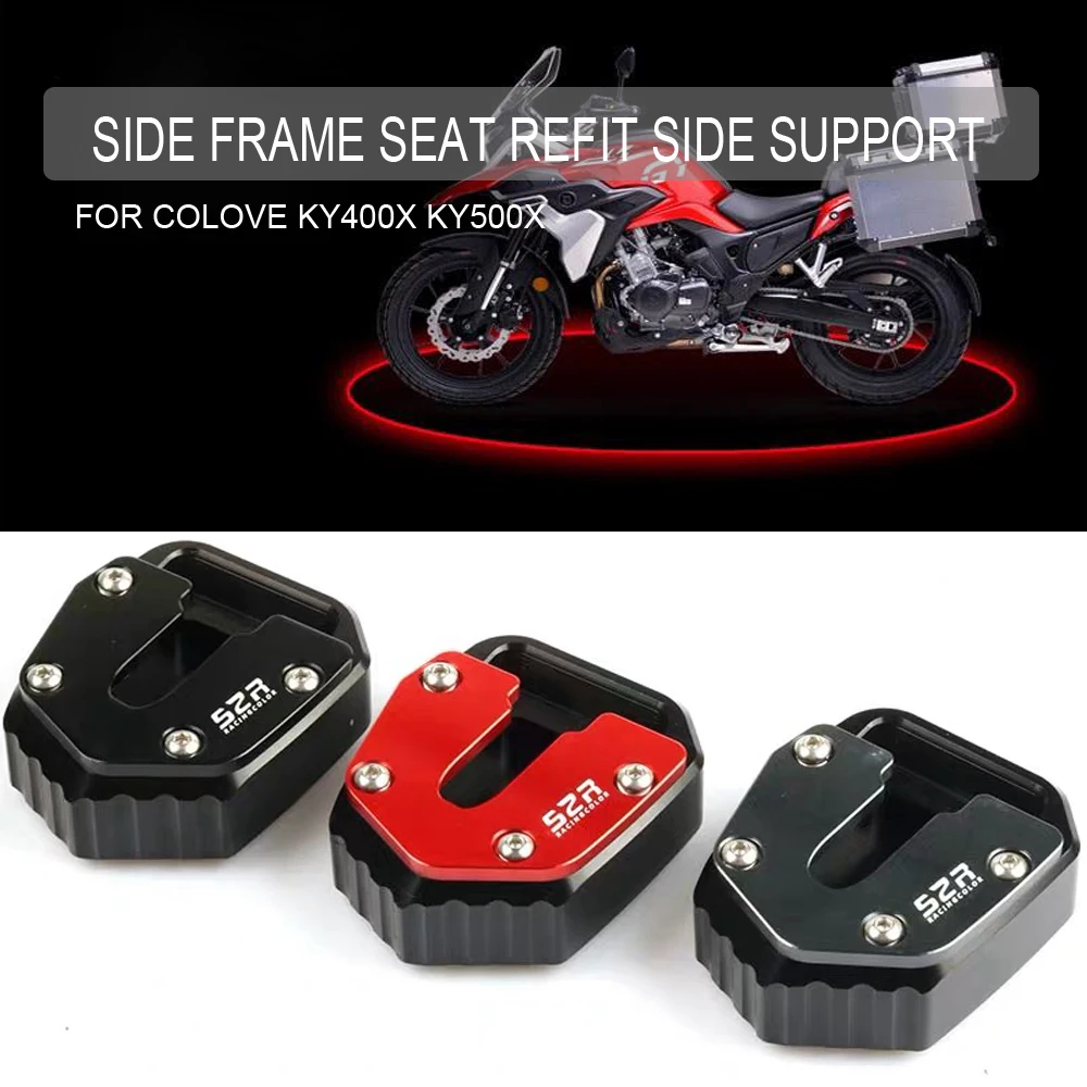 

For Montana XR5 XR 5 Motorcycle Accessories Kickstand Side Stand Extension Foot Pad Support For COLOVE KY400X KY500X KY5000F