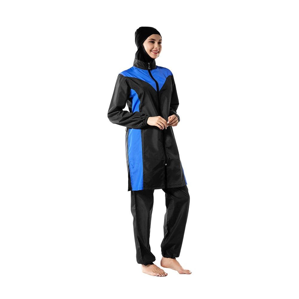 YONGSEN Women\'s Plus Size Swimwear Fashion Islamic Beachwear Muslim Swimsuit Trousers Hijab Hooded Burkinis Temperament Elegant