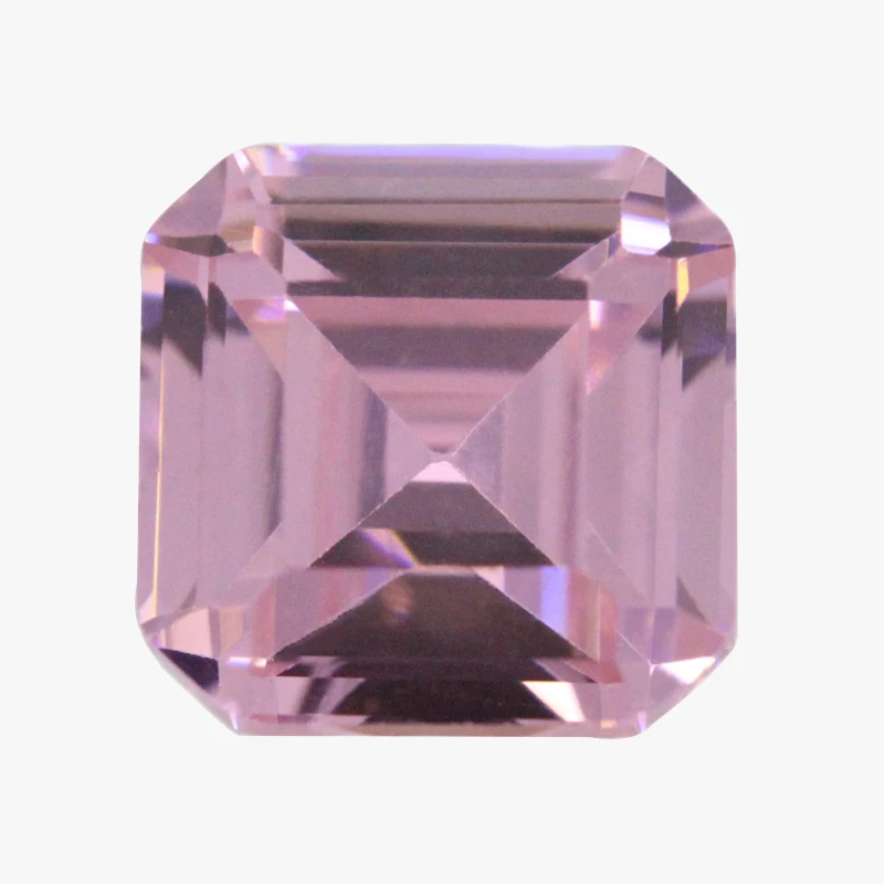 

Asscher Cut Square Shape Loose CZ Stone 4MM~10MM AAAAA Pink Synthetic Gems Cubic Zirconia For Jewelry