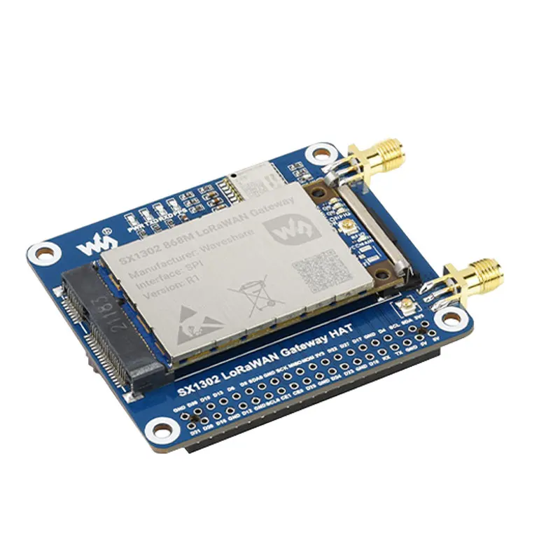 Placa de expansión Raspberry Pi 4B LoRaWAN, módulo SX1302 EU868 GNSS, bajo consumo de energía y velocidad rápida para Raspberry Pi 4B