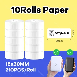 Niimbot D110 D11 Thermal Paper Direct Sticker Labels Roll Strong Adhesive Sticker Clear Printing for Pocket Thermal Printer