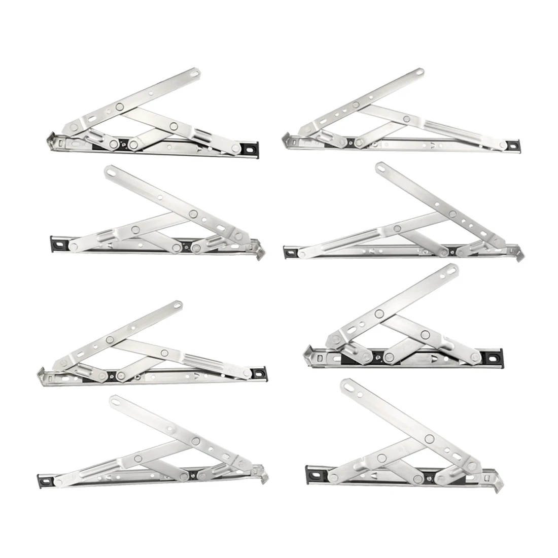 Uxcell 2Pcs Window Hinge 8/10/12/16-Inch Hanging Casement Window Hinge 202 Stainless Steel Silver Tone