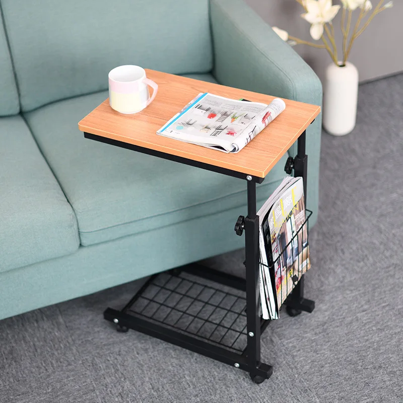 

European style simple and modern movable bedside table lift small coffee table side table lazy sofa computer table WF1103