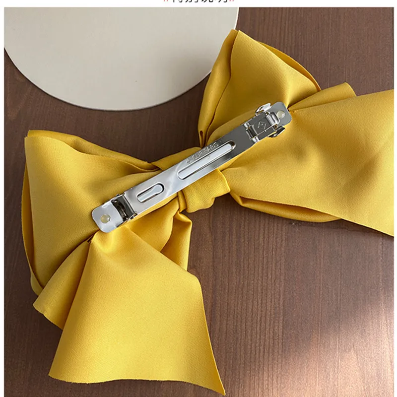 New Fashion Barrette For Women Girls High Quality Multi-layer Big Hair Clip Hairpin Bow Knot Satin Solid Color Accessories Hot