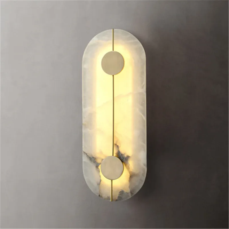 

All copper and stone corridor aisle wall lamp on the background wall of the living room wall light