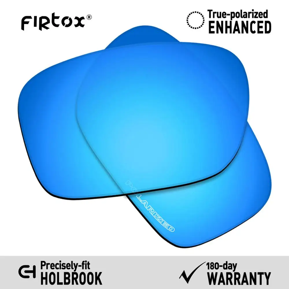 Firtox Anti-Seawater Polarized Lenses Replacement for-Oakley Holbrook OO9102 Sunglasses (Lens Only) - Blue Mirror