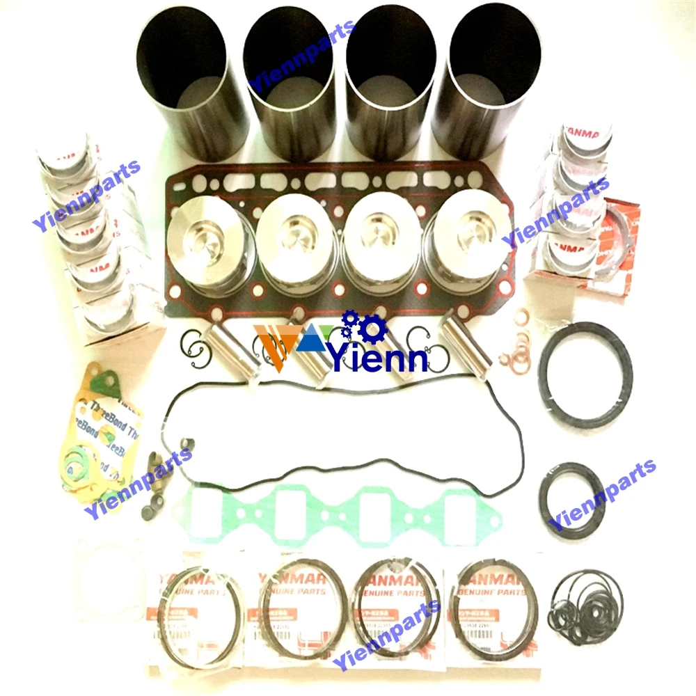 

4TNE82A Overhaul Rebuild Kit With Liner Piston Ring set For Yanmar Excavator Tractor Engine Repair Parts