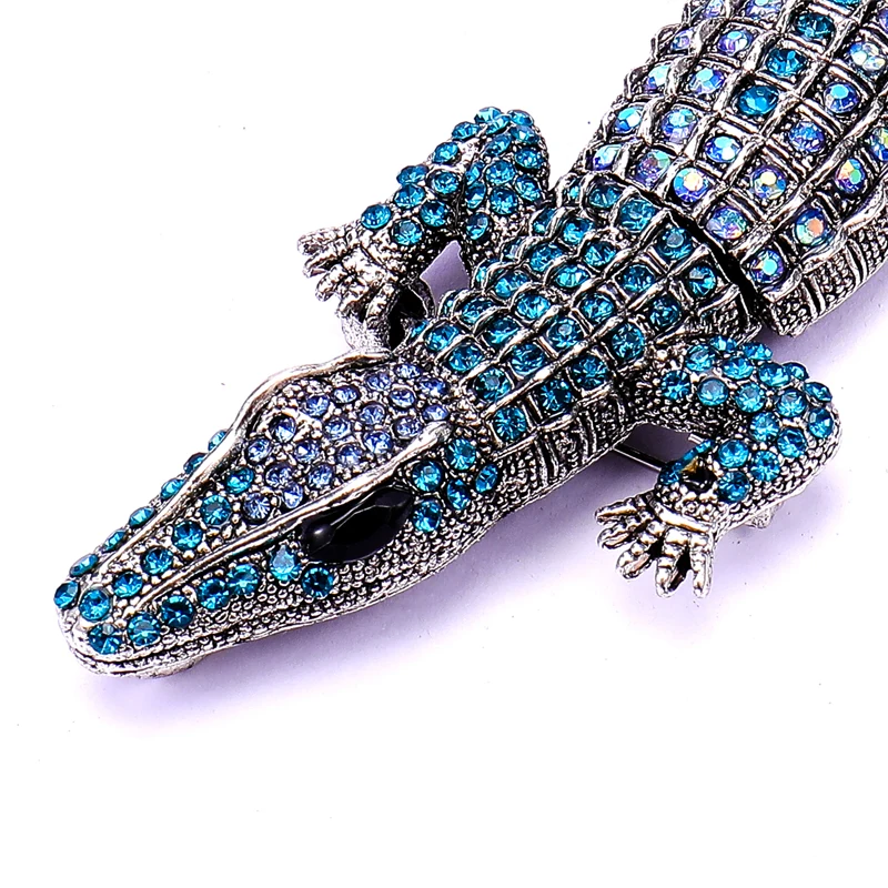 muylinda Animal Rhinestone Brooches For Women Big Alligator Banquet Pins And Brooch For Men Accessories