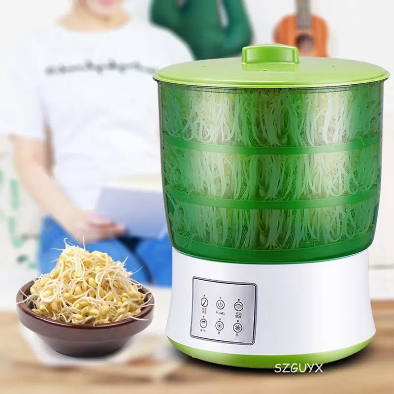 Digital Home DIY Bean Sprouts Maker Thermostat Green Seeds Growing Germinator Automatic Vegetable Seedling Growth Bucket Machine