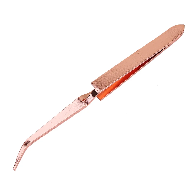 Roségoldene antistatische Pinzette, Nagelkunst-Werkzeug für Acryl-Gel-Bildhauerei, Formung, DIY-Clip, Maniküre-Werkzeug – Detail 3