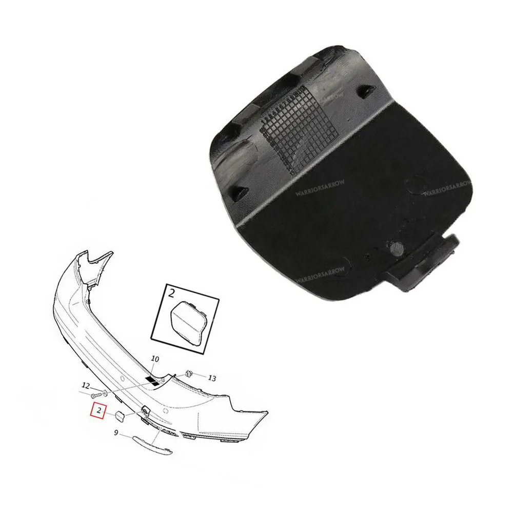 Gancho de remolque del parachoques trasero, tapa de la cubierta del ojo sin pintar 30744941 para Volvo S40 2008 2009 2010 2011 2012 2013 39886337