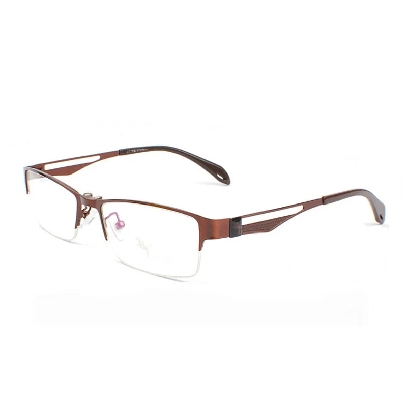 Stainless Steel Glasses Frame For Men Brown 2PCS Magnetic Sunglasses Clip UV400 Yellow Polarized Night Vision Eyeglasses
