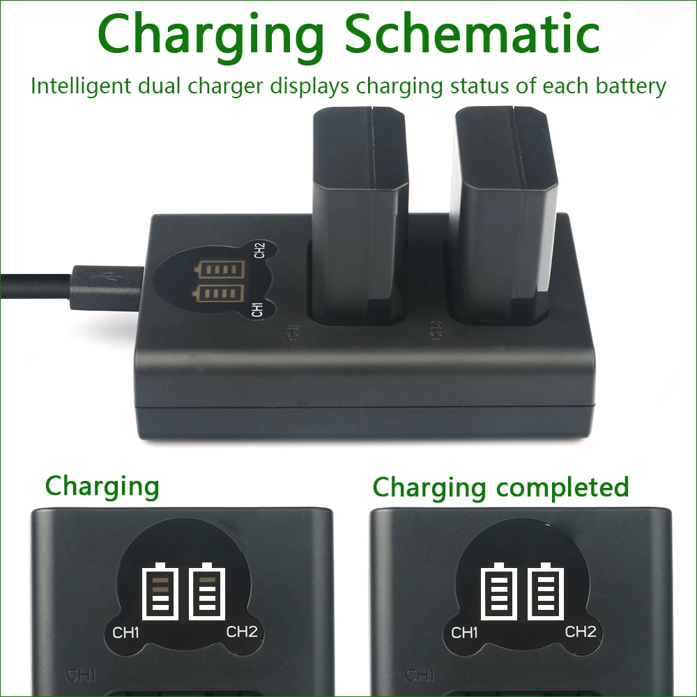 NP-W126 W126S Pin + 2 Cổng USB Sạc Cho Máy Ảnh Fujifilm X-E2S X-E3 X-T1 X-T2 X-T3 X-T10 X-T20 X-T30 X-T100 X-T200 X-H1 x-M1 X-S10