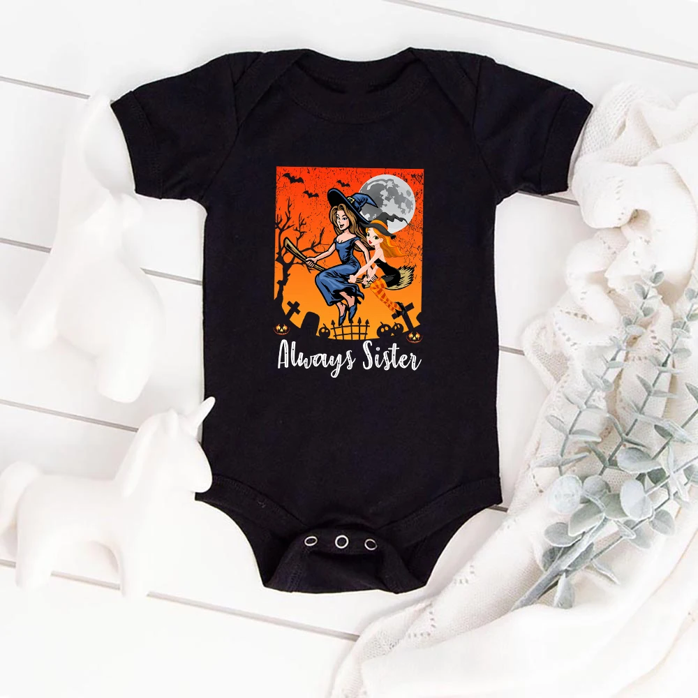 Halloween Baby Boy Clothes Onesies Fashion Harajuku Fall Comfy Newborn Bodysuit Short Sleeve Black Infant Outfits Trick or Treat