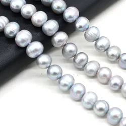 100%Natural Freshwater Grey Pearl Oval Loose Pearls Beads For Jewelry Making DIY Charms Bracelet Necklace Earring Accessories