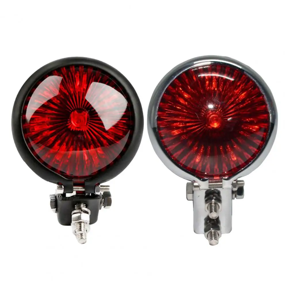 Rear Tail Light High Brightness Small Round Retro Motorcycle LED Brake Tail Signal Light