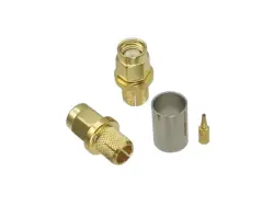 1Pcs Connector RP.SMA RP-SMA Male Jack Crimp RG5 RG6 5D-FB LMR300 Cable Straight