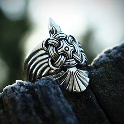 Norse Mythology Viking Odin Crow Ring For Men Stainless Steel Celtics Knot Retro Viking Ring Men Women Fashion Jewelry Gifts
