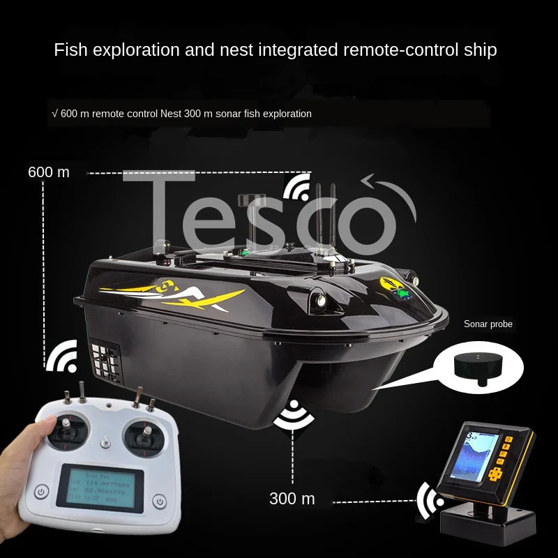 600 meters remote control fixed-point nesting boat feeding bait feed hook material one-click return to GPS fishing send