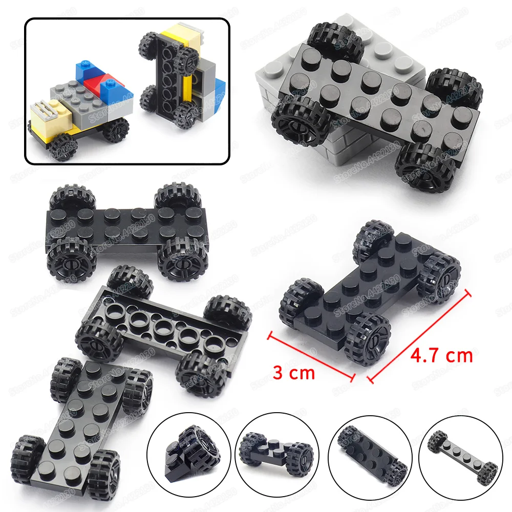 Shaft Plate Wheel 2*6 Building Blocks Accessories Moc City Figures Military  Classic Car Assemble Model Diy Child Christmas Toys