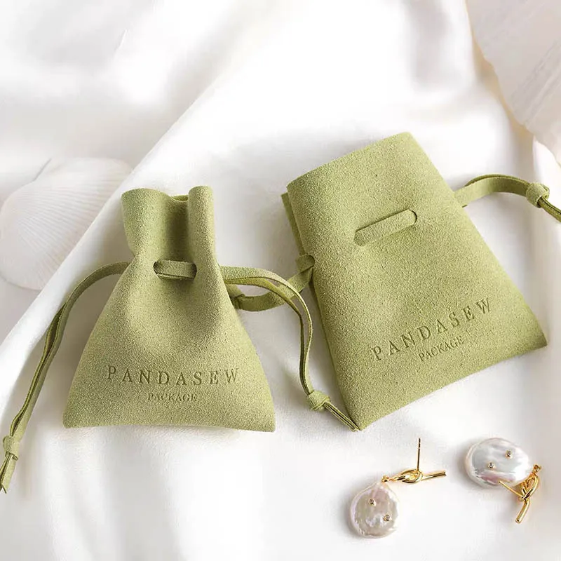 1000Pcs Suede Jewelry Pouch High Quality Treasure Packing Bag Gift Sachet Bolsa Multi Size Elegant Pocket Can Customized Logo