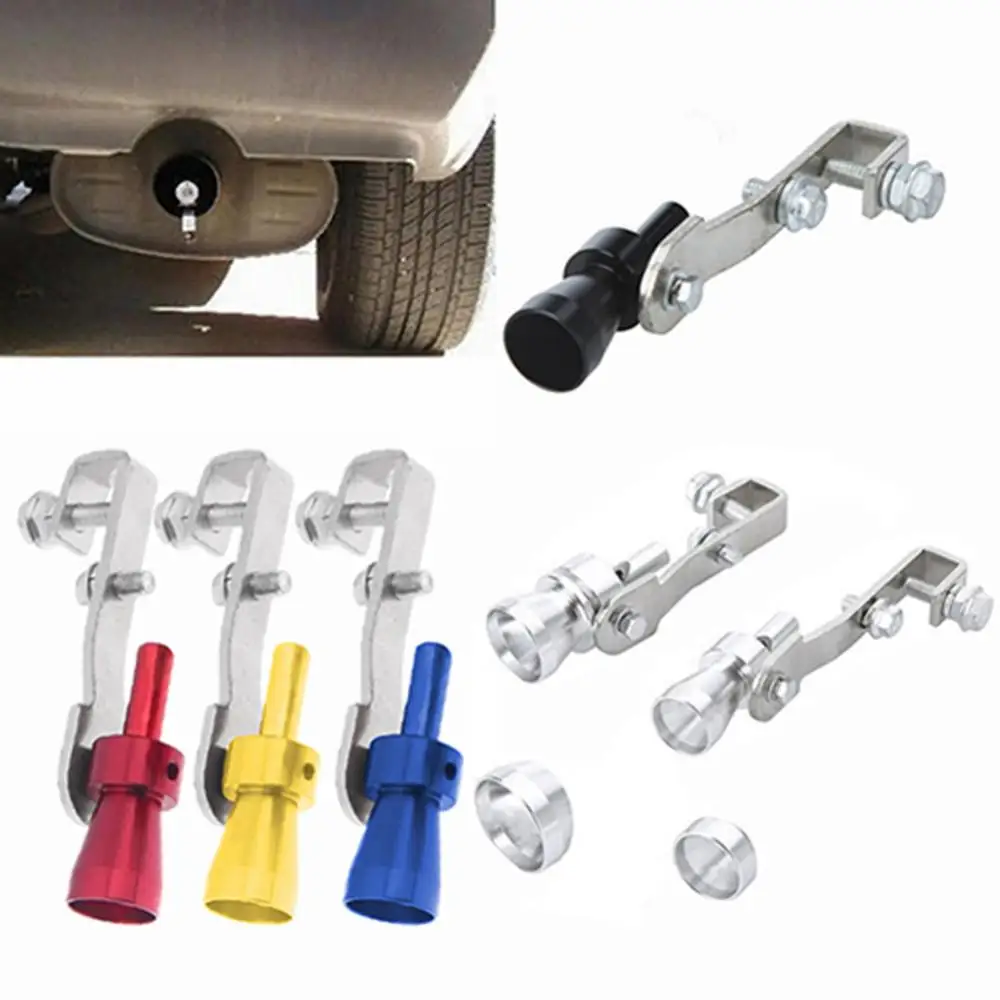 18mm/23mm Universal Car Turbo Sound Muffler Exhaust Pipe Blow-off Vale Simulator Whistle Imitator