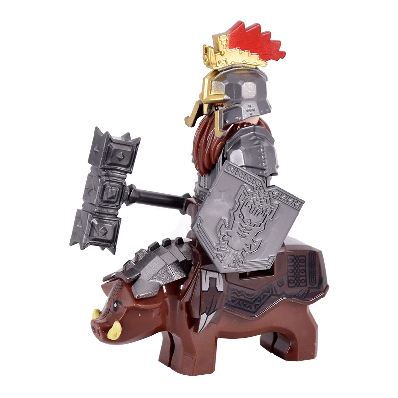 The Wild Boar Goat Mount Animals Movie Monster Dwarf Warrior Iron Foot Dane leader of the Dwarfs Building Blocks Toys For kids