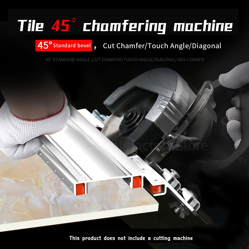 Tile 45 Degree chamfering Machine Aluminum Alloy Tile Marble Chamfering Guide Locator Construction tools Tile Cutting Aids Tool