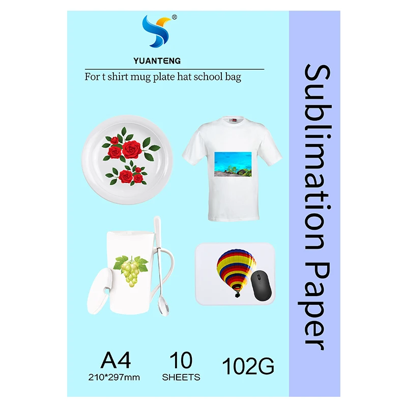 Sublimation Printing Paper Use Sublimation Ink Inkjet Printer 10Sheets/bag A4 Size High Transfer Rate Plate T shirts ,Glass Rock