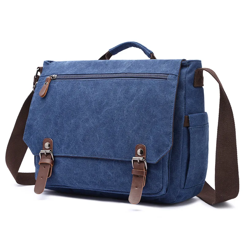 Large Canvas Bags Shoulder Crossbody Laptop Books School Bags Satchel Vintage Classic Retro Strong Durable Designer High Quality