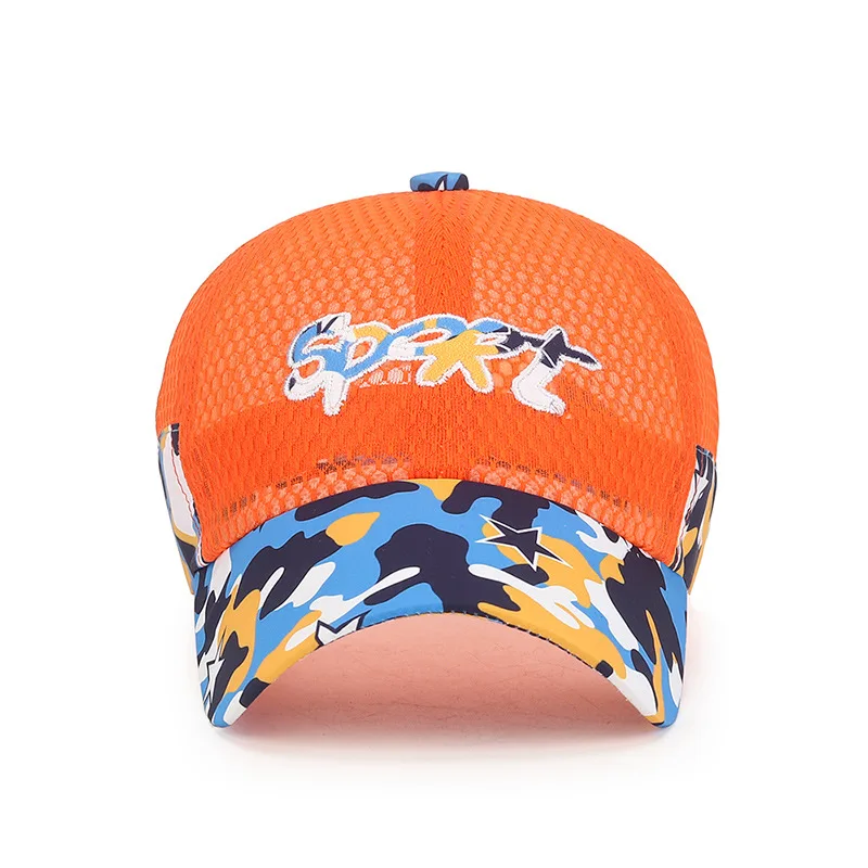 New Cool Mesh Children Kids Camouflage Baseball Cap Summer Breathable Snapback Hat Outdoor Sport Sun Cap Hat For Boy Girl